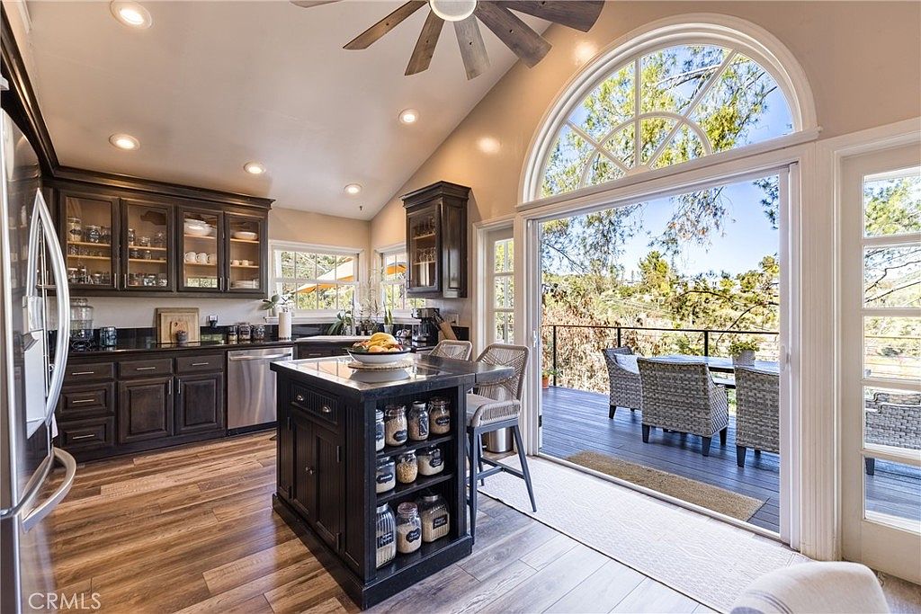 Sunset glow through the oak canopy